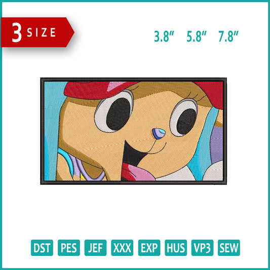 Chopper v2 Embroidery Design Files - 3 Size's