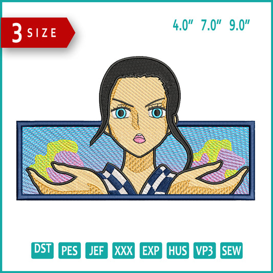Nico Robin Embroidery Design Files - 3 Sizes