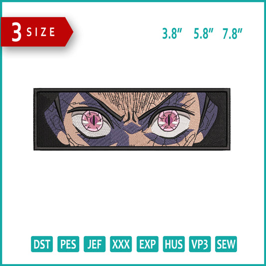 Nezuko Kamado Eyes Embroidery Design Files - 3 Size's