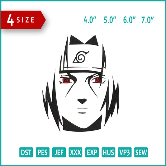 Itachi Uchiha v15 Embroidery Design Files - 4 Size's