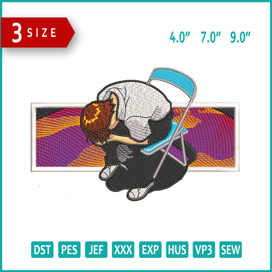 Shinji Ikari v2 Embroidery Design Files - 3 Size's