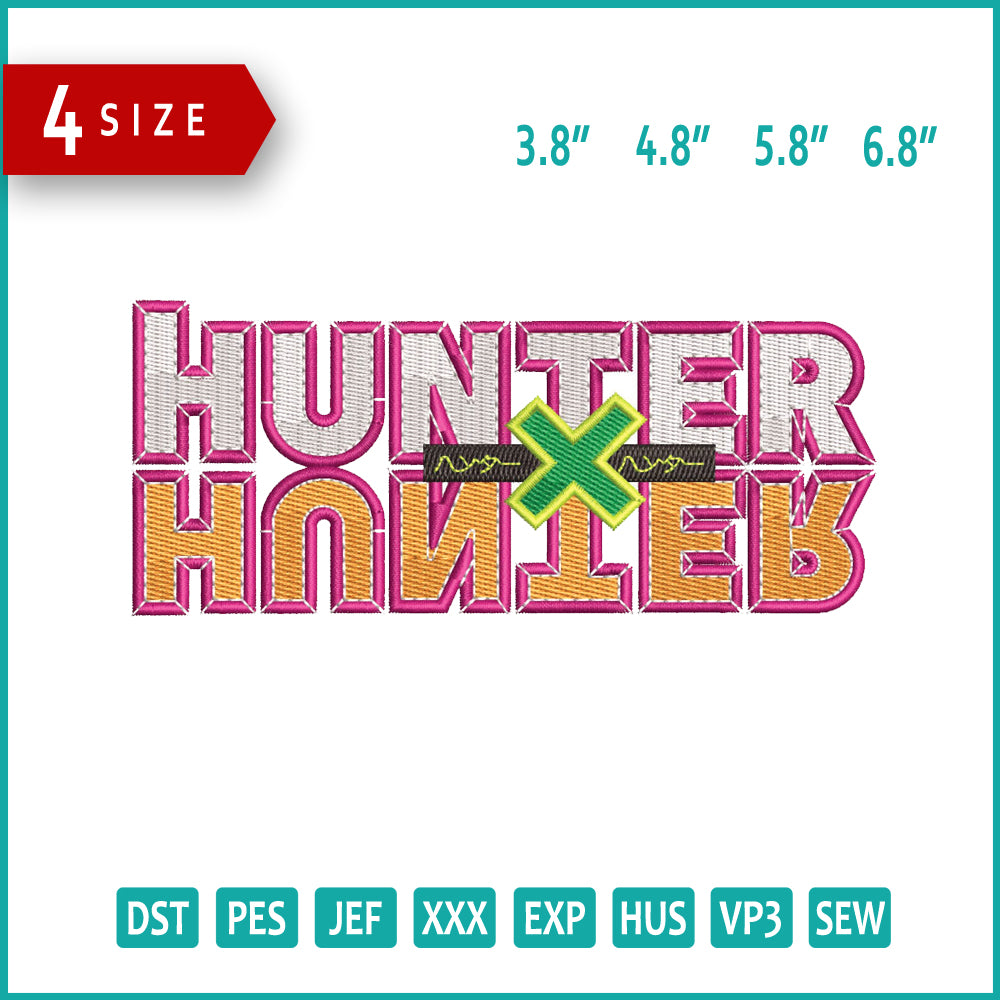 Hunter Hanieb Embroidery Design Files - 4 Size's