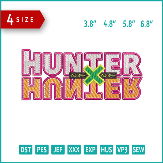 Hunter Hanieb Embroidery Design Files - 4 Size's
