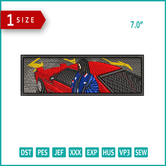 Late Night Ride Embroidery Design Files - 1 Size