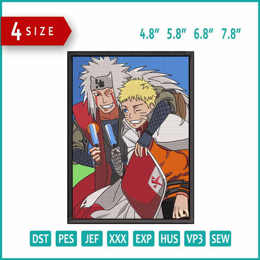 Jiraiya v2 Embroidery Design Files - 4 Sizes