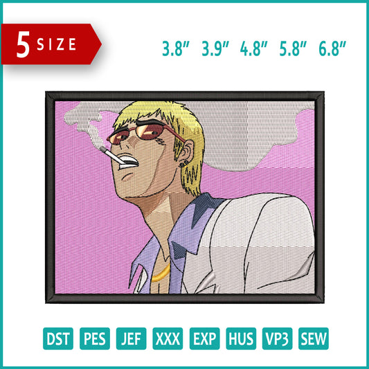 Great Teacher Onizuka Embroidery Design Files - 5 Size's