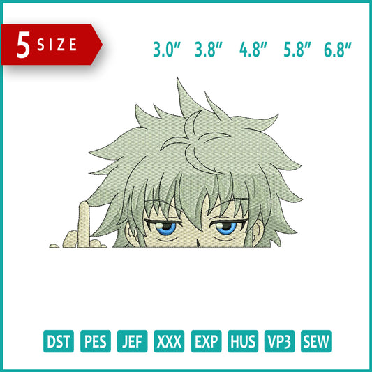 Killua Zoldyck v9 Embroidery Design Files - 5 Size's