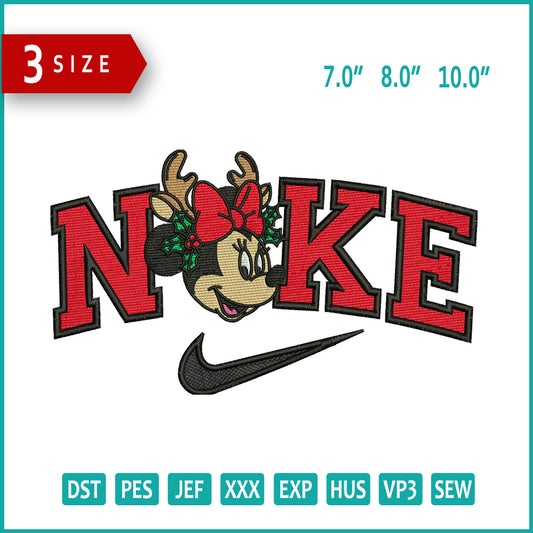 Nike Minnie Mouse v12 Embroidery Design Files - 3 Size's