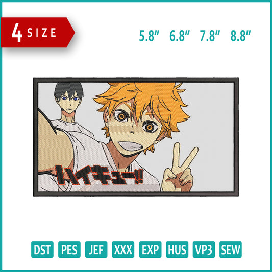 Shoyo Hinata Embroidery Design Files - 4 Size's