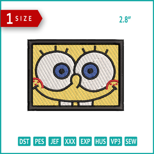 SpongeBob v2 Embroidery Design Files - 1 Size