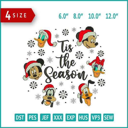 Is The Season Disneyland Embroidery Design Files - 4 Size's