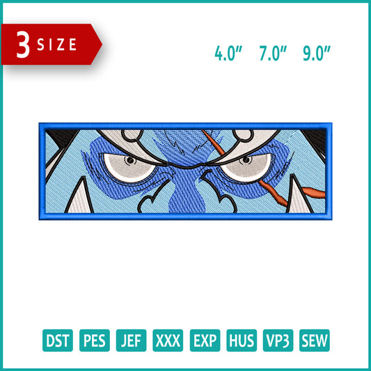 Jinbe Eyes Embroidery Design Files - 3 Size's