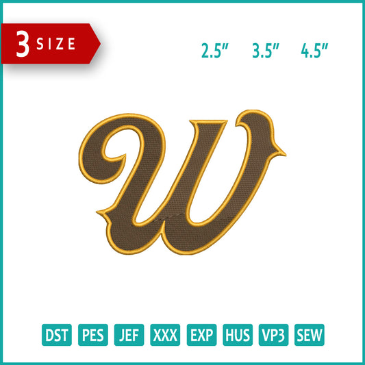 Wyoming Cowboys Logo Embroidery Design Files - 3 Size's