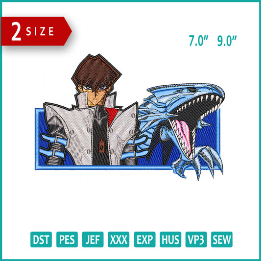 Seto Kaiba Embroidery Design Files - 2 Size's