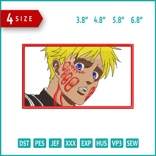 Armin Arlert v3 Embroidery Design Files - 4 Size's