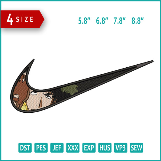Cowboy Bebop Swoosh Embroidery Design Files - 4 Size's