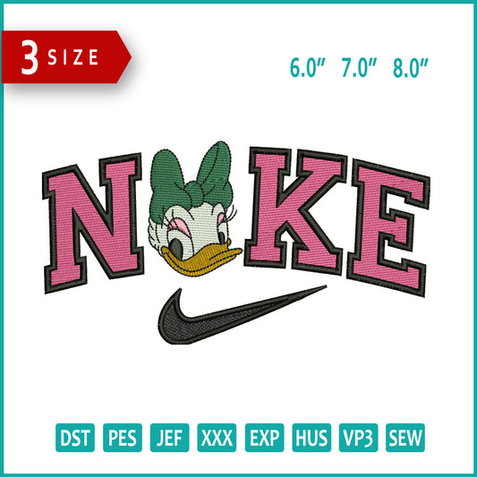 NIke Daisy Duck v5 Embroidery Design Files - 3 Sizes