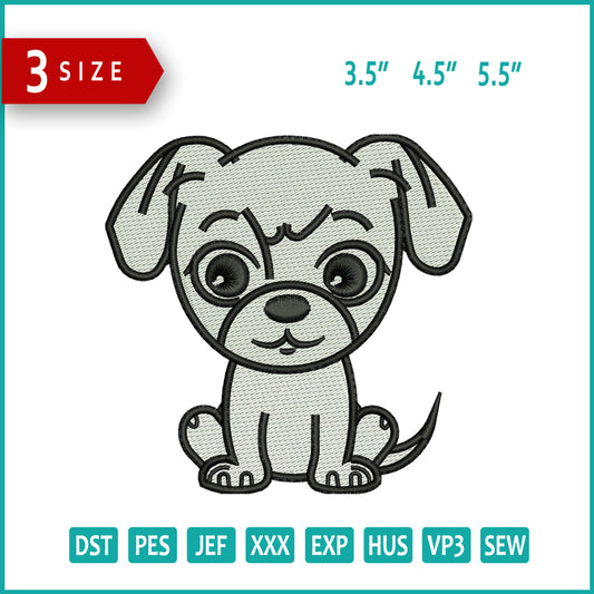 Dog v27 Embroidery Files - 3 Size's