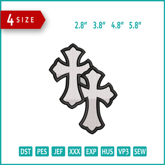 Christianity Cross Embroidery Design Files - 4 Sizes