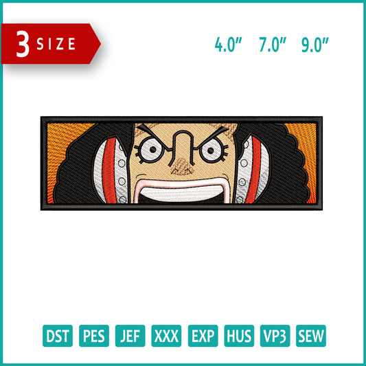 Usopp Embroidery Design Files - 3 Size's