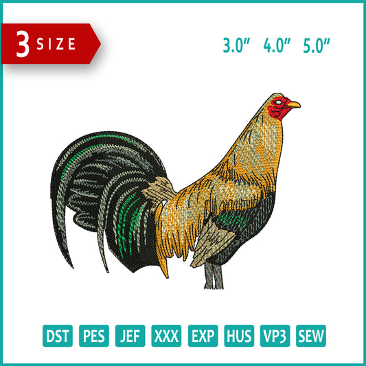 Hen v2 Embroidery Design Files - 3 Size's