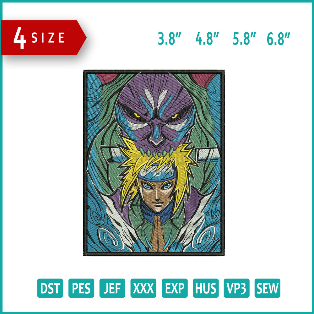 Minato Design Minato Namikaze v2 Embroidery Design Files - 4 Size's – Online ...