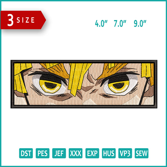 Zenitsu Agatsuma Eyes Embroidery Design Files - 3 Size's