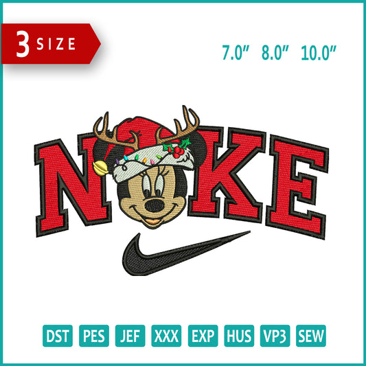 Nike Mickey Mouse v7 Embroidery Design Files - 3 Size's