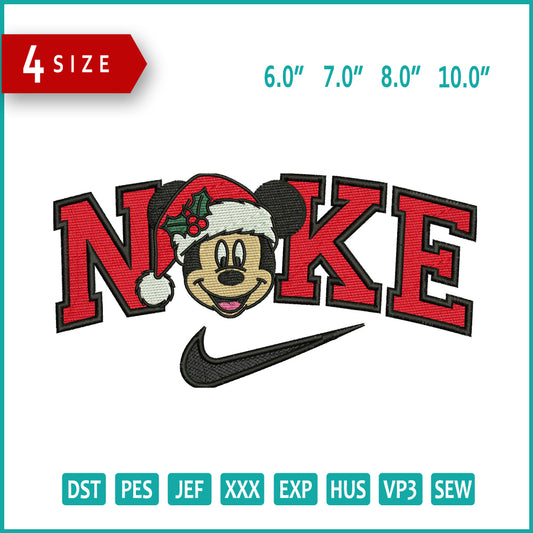 Nike Mickey Mouse v15 Embroidery Design Files - 4 Size's