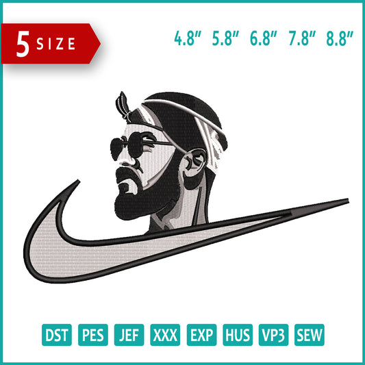 Miyagi Rapper Swoosh Embroidery Design Files - 5 Sizes
