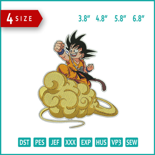 Gohan v3 Embroidery Design Files - 4 Size's