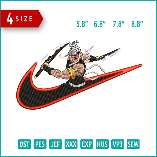 Tengen Uzui Swoosh v2 Embroidery Design Files - 3 Sizes