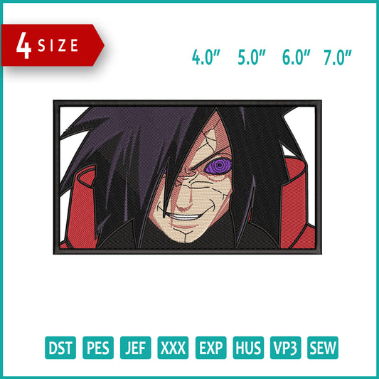 Madara Uchiha v3 Embroidery Design Files - 4 Size's