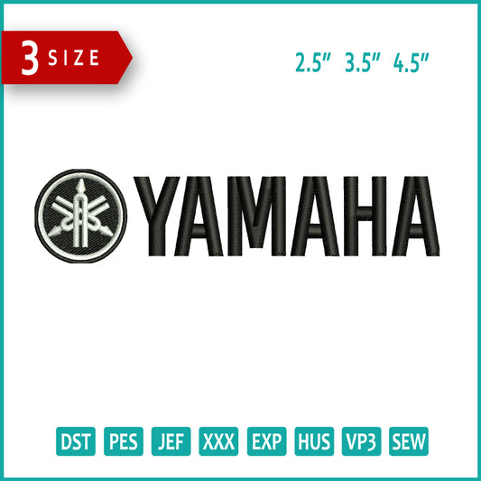 Yamaha Embroidery Design Files - 3 Size's