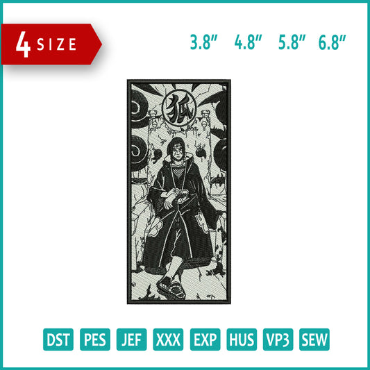 Itachi Uchiha v9 Embroidery Design Files - 4 Size's