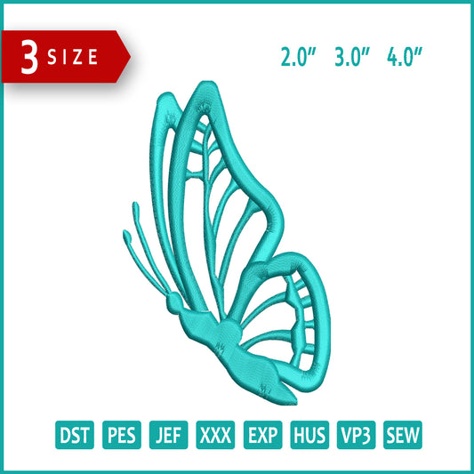 Butterfly v4 Embroidery Files - 3 Size's