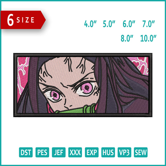 Nezuko Kamado v3 Embroidery Design Files - 6 Sizes