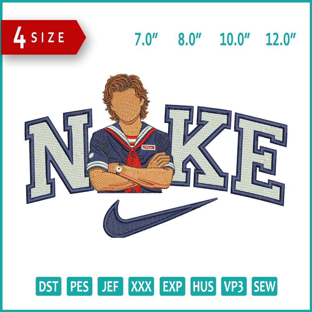 Nike Steve Stranger Things Embroidery Design Files - 4 Size's