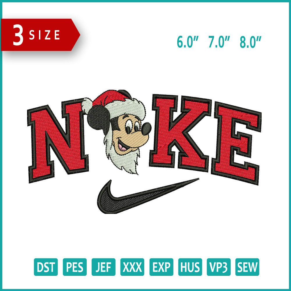 Nike Mickey Mouse v20 Embroidery Design Files - 3 Size's