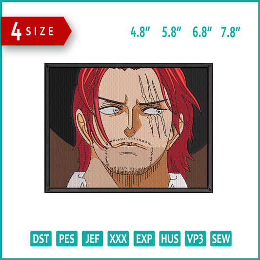 Akagami Shanks v3 Embroidery - 4 Size's