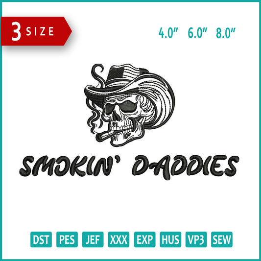 Smokin Daddies Embroidery Design Files - 3 Size's