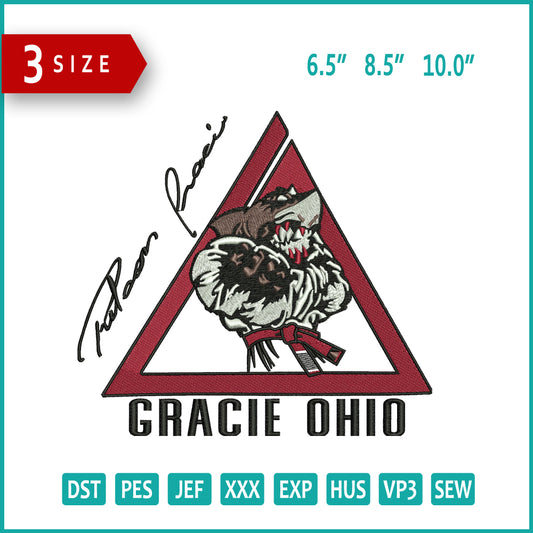 Gracie Ohio Embroidery Files - 3 Size's