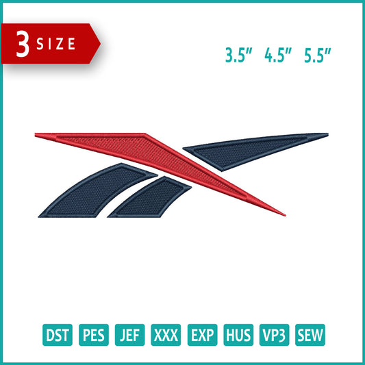 Reebok Logo v2 Embroidery Design Files - 3 Size's