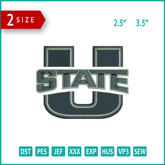 Utah State Aggies Logo Embroidery Design Files - 2 Size's