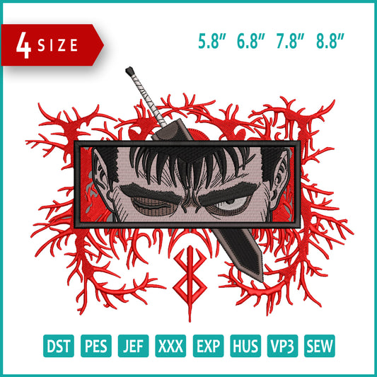 Berserk v4 Embroidery Design Files - 4 Size's