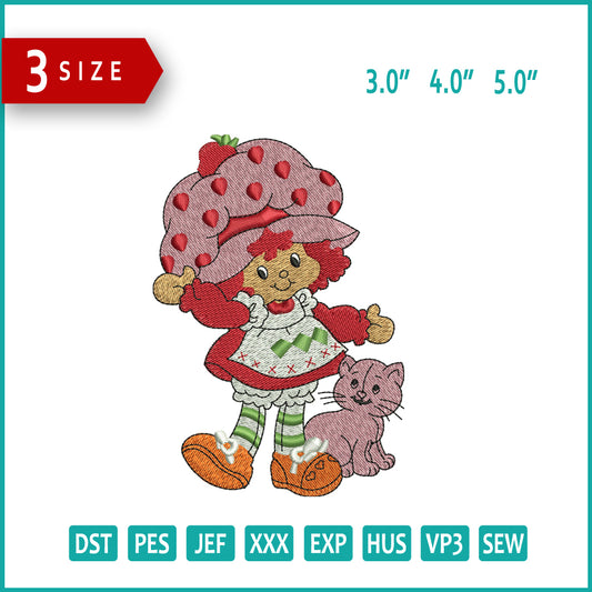 Strawberry Shortcake v5 Embroidery Files - 3 Size's
