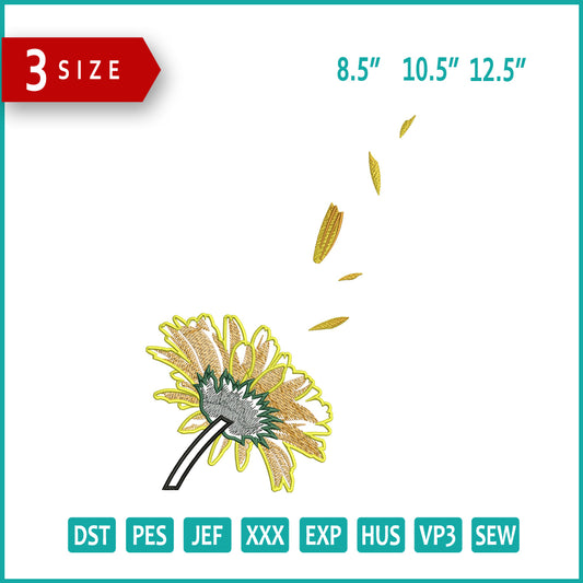 Sunflower Embroidery Files - 3 Size's