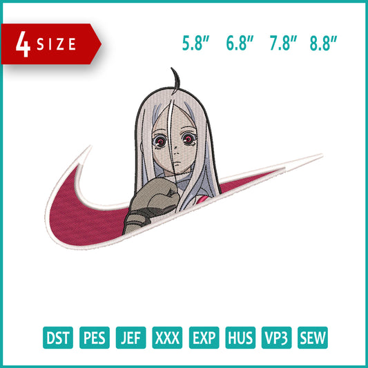 Shiro Swoosh v2 Embroidery Design Files - 4 Size's