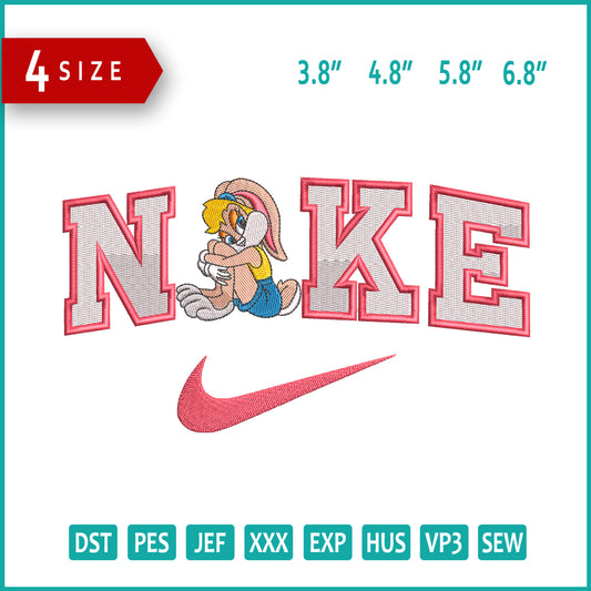 Nike Lola Bunny v2 Embroidery Design Files - 4 Size's