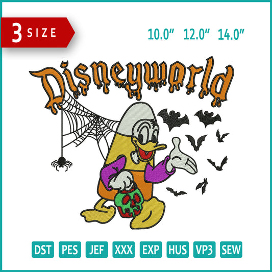 Disneyland Donald Duck Embroidery Files - 3 Size's